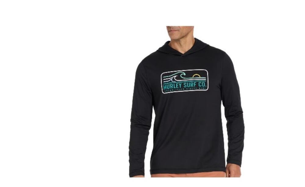 Hurley Men's Hooded UV Tee Black Size M